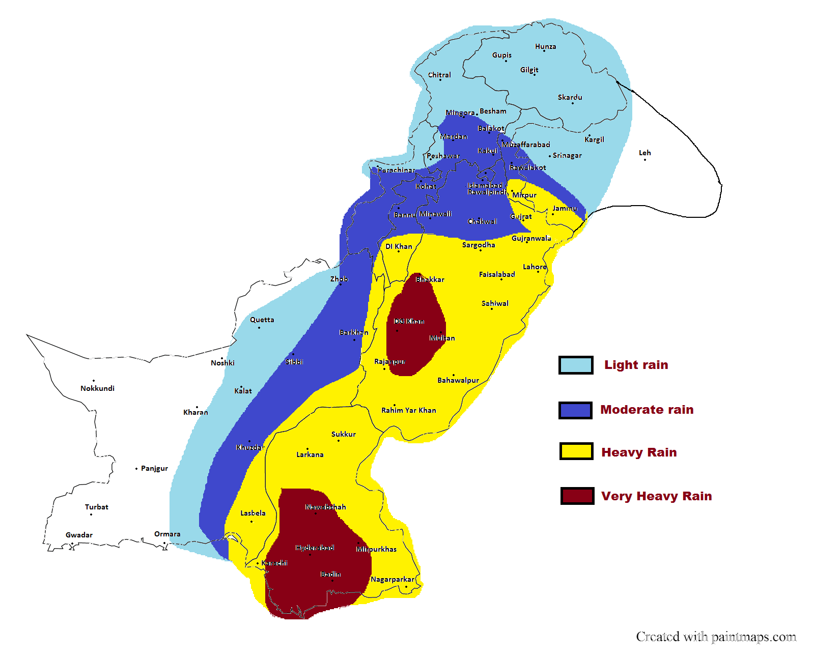 Pakistan weather forecast map 28-08-2024